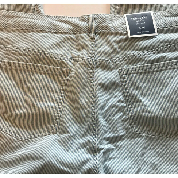 Charter Club Women Plus Bristol Skinny Leg Ankle Jeans Pinstripe Denim 26 W $74 - Picture 6 of 7